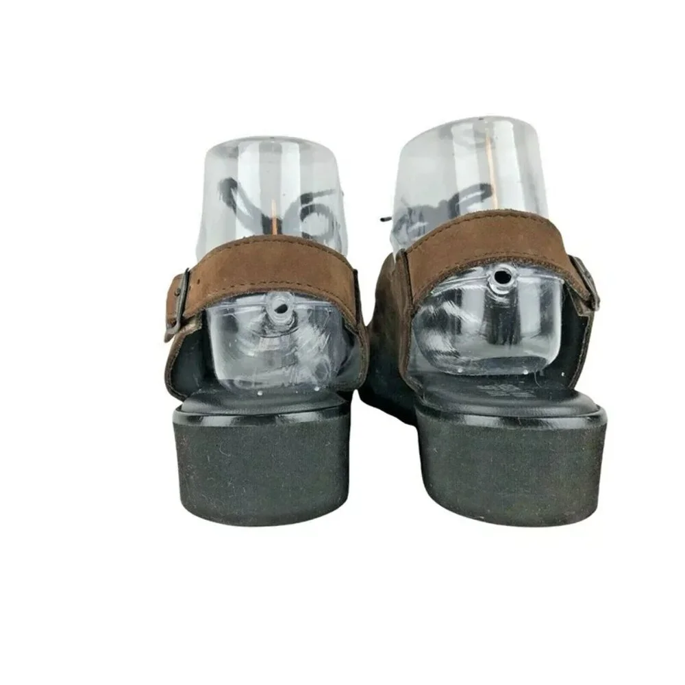 Volks‎ Walkers Girls Brown Leather Adjustable Buckle Strappy Sandals Size US 7.5